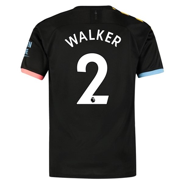 Camiseta Manchester City NO.2 Walker 2ª 2019-2020 Negro